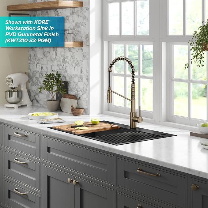 KRAUS Oletto Touchless Sensor Commercial Pull-Down Single Handle Kitchen Faucet - Image 17