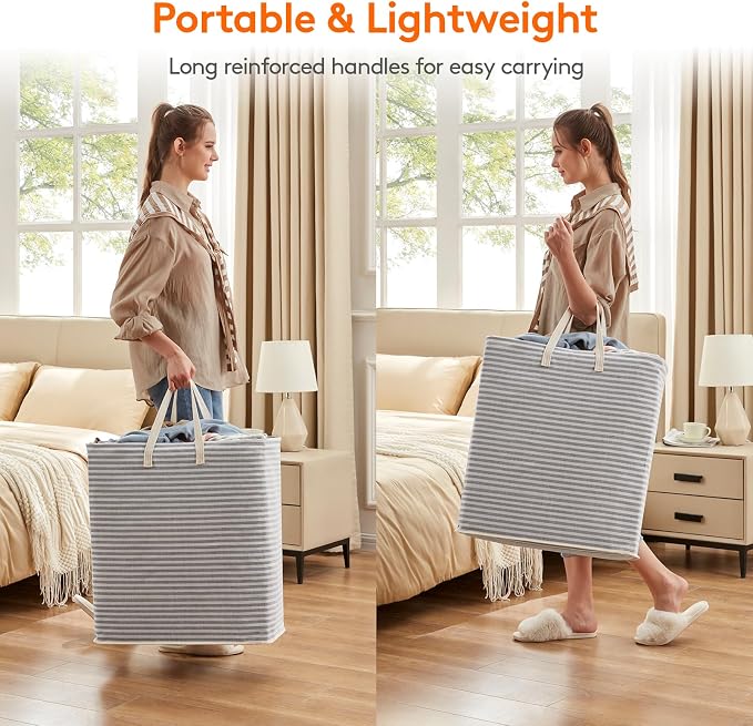 Lifewit 3 Pack Laundry Basket 100L Each, Collapsible Clothes Hamper - Image 5