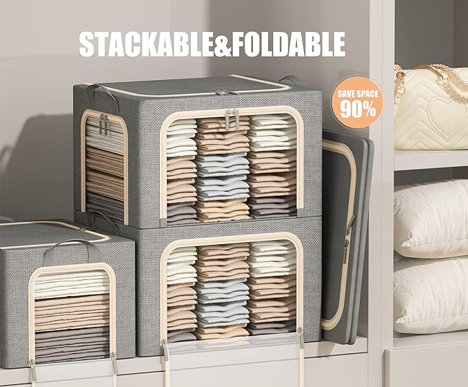3 Openings Large Clothes Storage Bins - Image 2