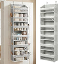 HOMELUX THEORY Over the Door Organizer, 100D Fabric, Light Gray 1pc by HomeluxTheory