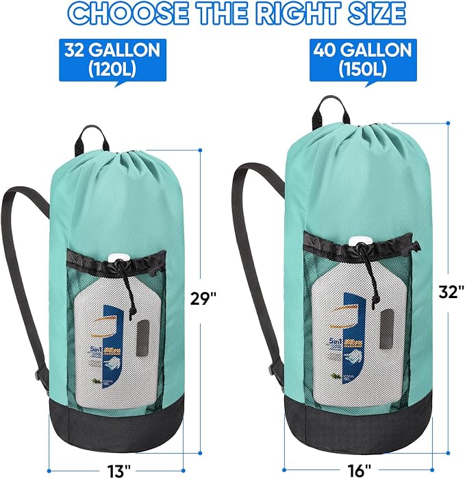 BALEINE 120L Laundry Bag Backpack, 900D Oxford Fabric Large Travel Laundry Bags - Image 2