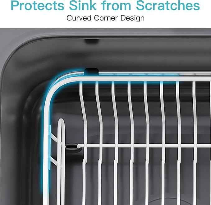 JASIWAY White Dish Drying Rack in Sink - Image 8