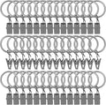 42 Pack Curtain Rings with Clips 1.26" Interior Diameter, Metal Drapery Ring by LULARINE