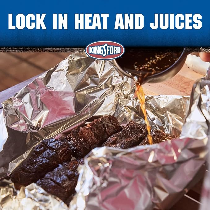 Kingsford Heavy Duty Non-Stick Grilling Aluminum Foil Roll, 45 Sq Ft, 12-Pk | - Image 3