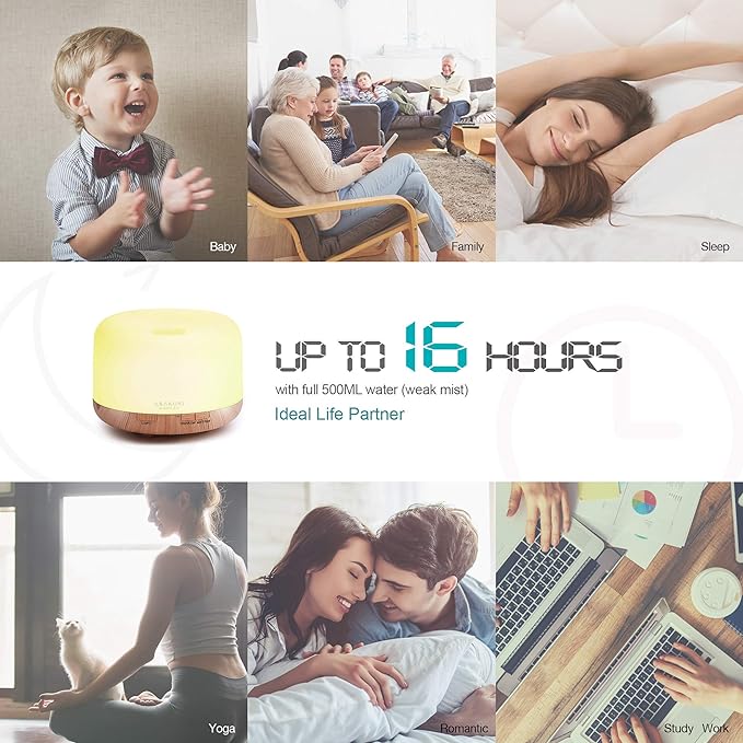 ASAKUKI Smart Wi-Fi Essential Oil Diffuser, 500ml App Control Humidifier | - Image 6
