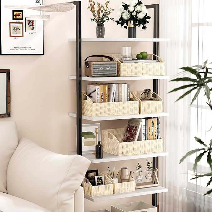 Pantry Baskets for Organizing, Wicker Storage Basket Beige - Image 4