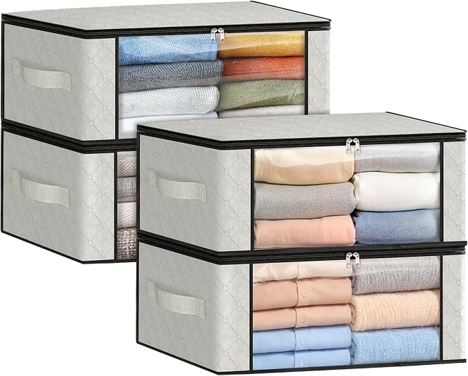 35L Closet Organizers, Foldable Under Bed Storage Containers | Storage Bags by Fabtotes