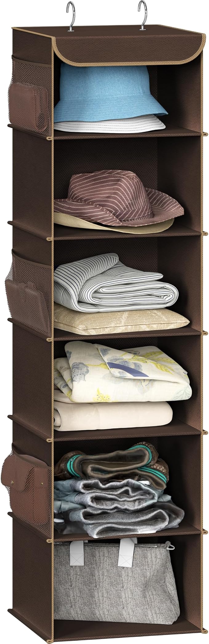 Simple Houseware 6 Shelf Hanging Closet Organizer, Top Support Metal Frame by SimpleHouseware