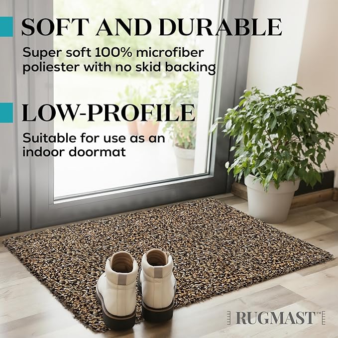 Premium Microfiber Indoor Door Mat – 36"x72" Washable Entry Mat, Non-Slip, Waterproof Backing, Super Absorbent, Low Profile Entryway Doormat for Indoor Entrance