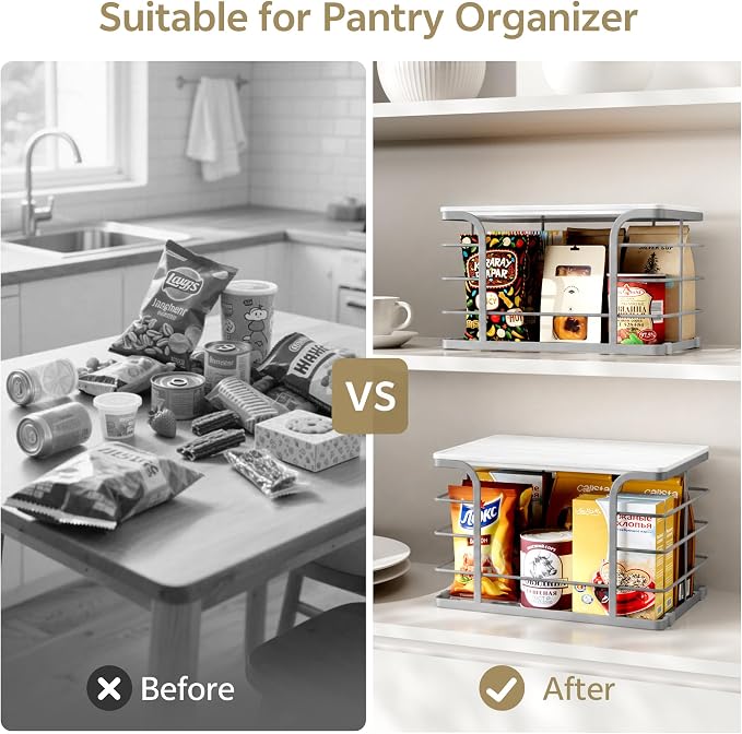 2 Pack Trash Bag Holder, Stackable Storage Kitchen Laundry Organizers - Image 6