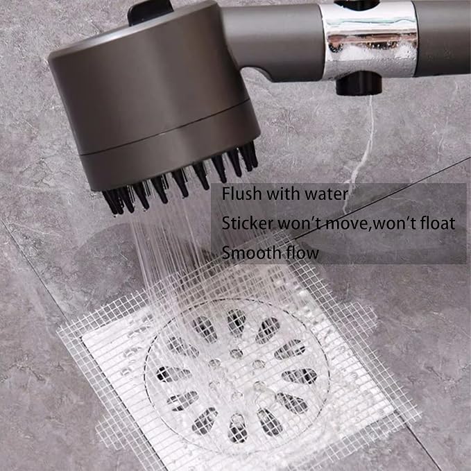 PRIMSOPH 4 Inch 30pcs Disposable Shower Drain Hair Catcher Mesh Stickers Floor - Image 4