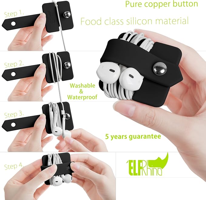 Headphone Case Cord Organizer Earbuds Holder Earphones Case Wrap Winder Headset - Image 6