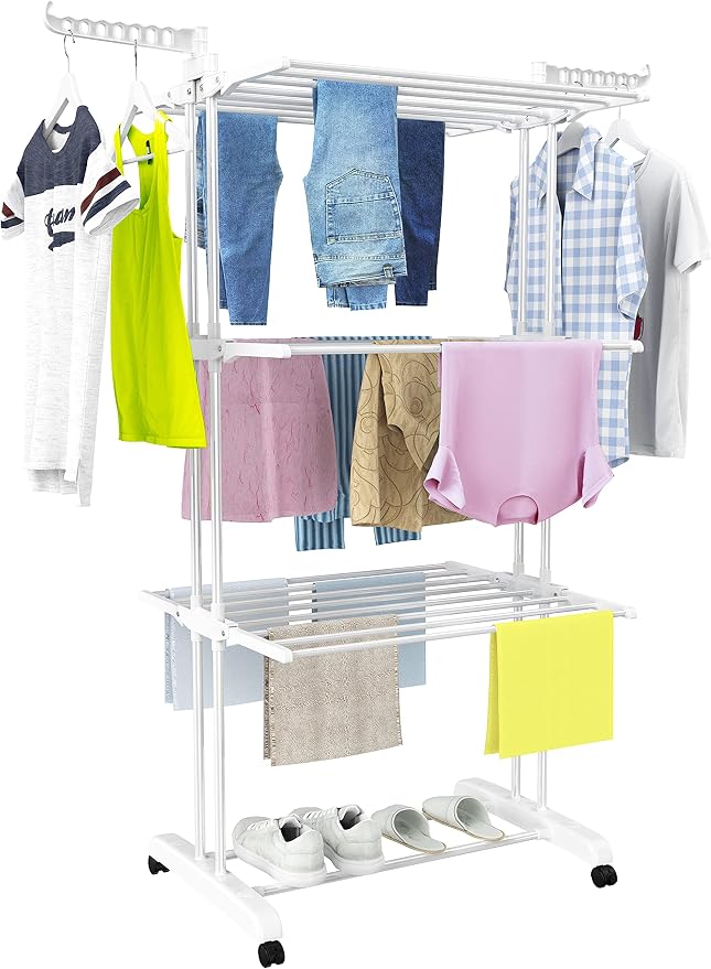 HOMIDEC Clothes Drying Rack, 4-Tier Foldable Drying Rack Clothing | Foldable by DecorateYourHome