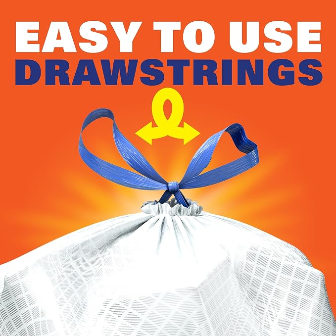 Hefty Ultra Strong 13 Gal Kitchen Trash Bags, Citrus Twist, 110ct | Bulk Pack - Image 5
