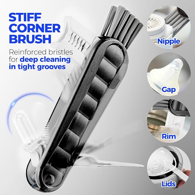 Holikme 12 Pack Bottle Brush Set, 3 Straw Brushes, Bottle Cleaning Brush - Image 3
