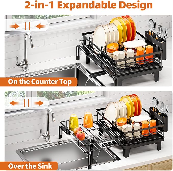 Urackify Expandable Sink Dish Drying Rack - Image 6