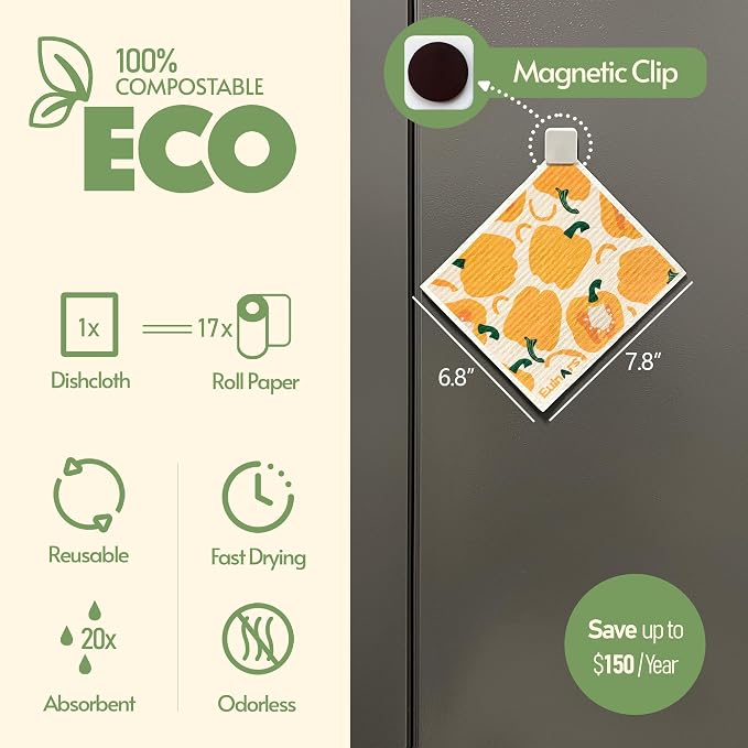 Eulnars Reusable Paper Towels, Swedish Dishcloths - Image 4