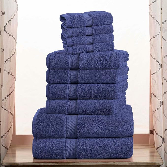 SUPERIOR Egyptian Cotton Ultra Plush & Absorbent, 10 Piece Set, Soft Luxury by SUPERIOR