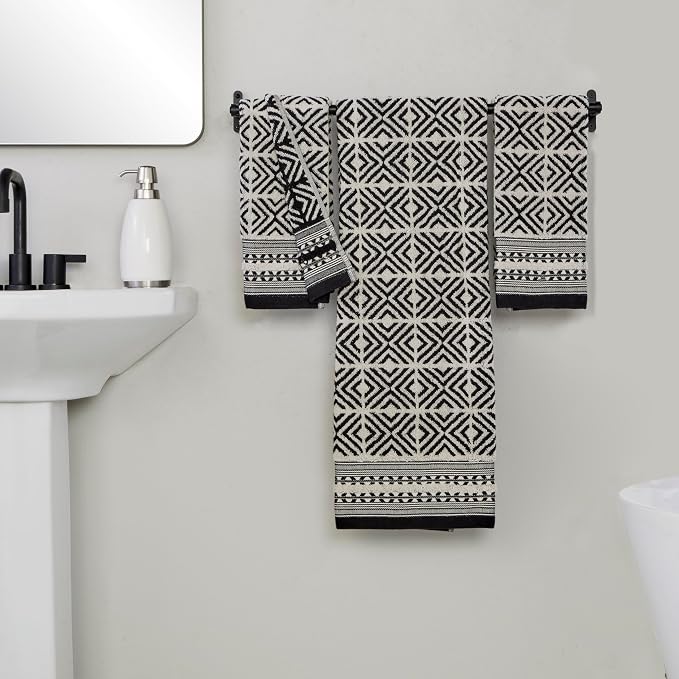 SKL Home Diamond Grid Bath Towel, Premium 100% Cotton - Image 2