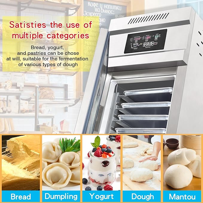 Kolice Commercial 18 Trays Baking Proofer Machine, Bread Proofer, Dough Proofer for Baking - Integrated Freezing,Thawing, Keep Fresh and Fermentation -22°C to 45°C