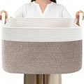 96L Laundry Basket with Handles, Extra Blanket Basket by HZFTJOY