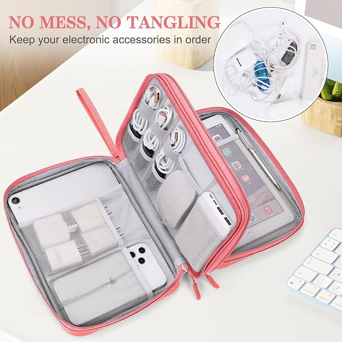 FYY Electronic Organizer, Travel Tech Pouch Bag, Extra Large, Waterproof - Image 5