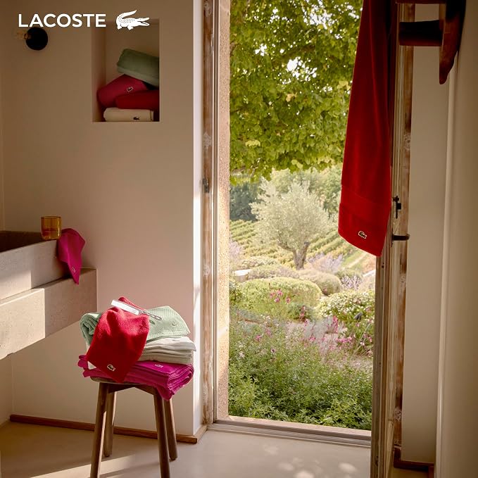 Lacoste Heritage 100% Supima Cotton Tub Mat 21" x 31", Sand | Highly Absorbent - Image 7