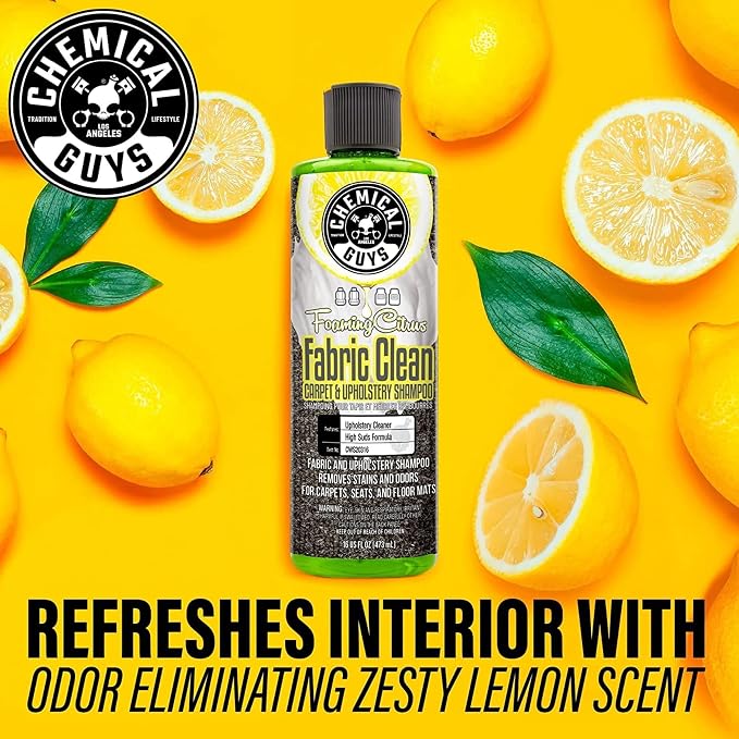 Chemical Guys, Citrus Foaming Fabric & Carpet Cleaner Drill Brush, 16 oz | - Image 2