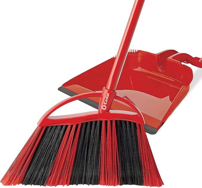 O-Cedar One Sweep Broom & Step-On Dustpan Set | Patented Wave Bristles Remove - Image 21