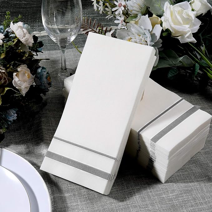 FOCUSLINE 200 Linen Feel Disposable Bathroom Napkins, Soft and Absorbent Paper - Image 5