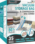 Cozy Essential Vacuum Storage Bags, 80% Compression Vacuum Seal Space Saver by CozyEssential