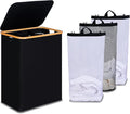 efluky Laundry Hamper with Lid, Trio Laundry Basket with 2 Removable Bags by efluky