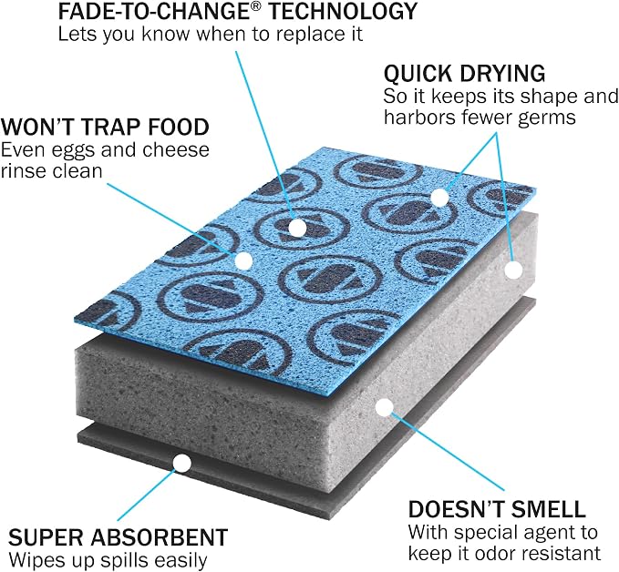 Skura Style Smart 4 Pack Odor Free Non-Scratch Scrub Pads - Image 4