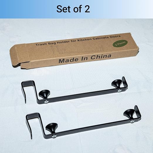 Large Trash Bag Holder for Kitchen Cabinets Doors, Under Sink Plastic Bag Hooks - Image 8