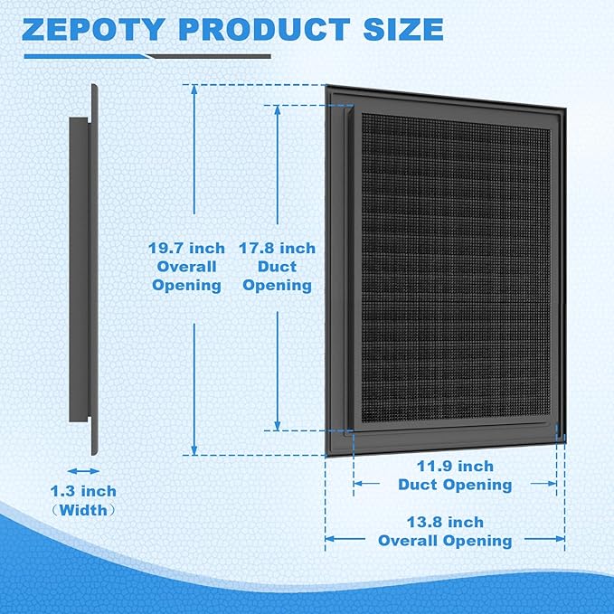 14"x20" Attic Vent with Screen – Premium Gable Vent for Walls, Doors, and Containers – Aluminum Louvered Design with 12"x18" Opening for Effective Airflow Gray