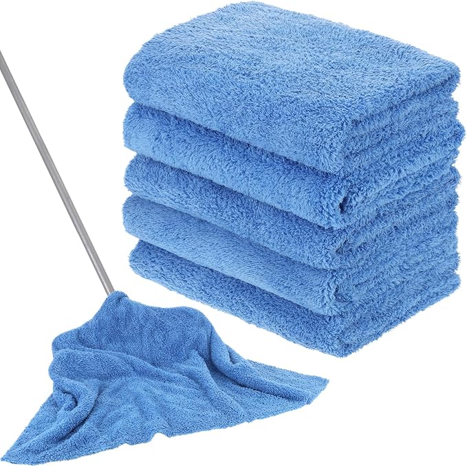 5 PCS Extra Large Microfiber Cleaning Cloth 30"x20", Washable Reusable Floor by Unknown