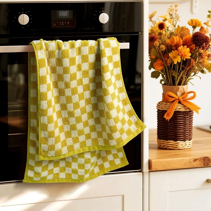 Jacquotha 4 Pcs Hand Towels for Bathroom Checkered - Image 2