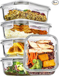 Vtopmart 5Pack 22oz Glass Storage Containers by Vtopmart
