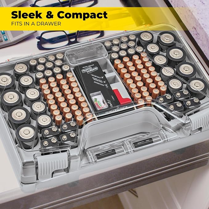 Battery Daddy Storage & Organizer Case w/Tester, Stores & Protects Up to 180 - Image 3