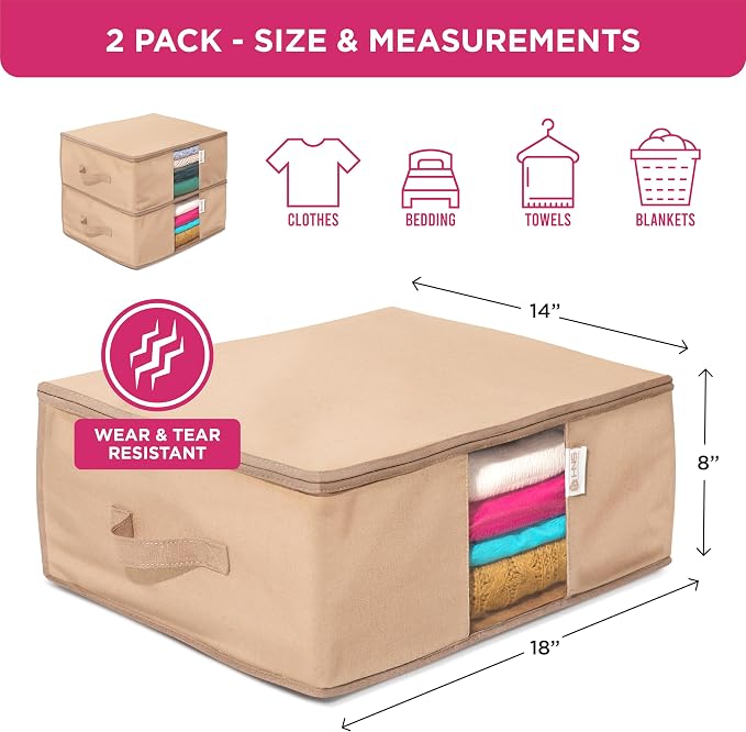 Cedar Clothes Storage Bag Organizer, Protects From Moths, Dirt & Dust, Underbed - Image 3