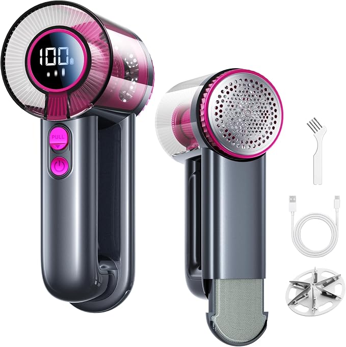 2-in-1 Rechargeable Fabric Shaver & Lint Remover, 1800mAh | 3-Speed Lint Shaver by DRFLASH
