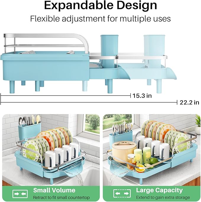 SAYZH Expandable Dish Drying Rack - Image 3