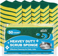 HOMEXCEL 50PK Sponges Kitchen, Heavy Duty Dish Scrubber Sponge by HOMEXCEL