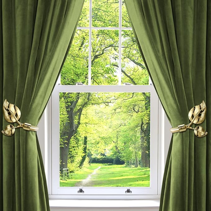 HIKMLK Leaf Shaped Curtain Tieback Holdbacks 2pcs, Handmade Metal Curtain Side - Image 6