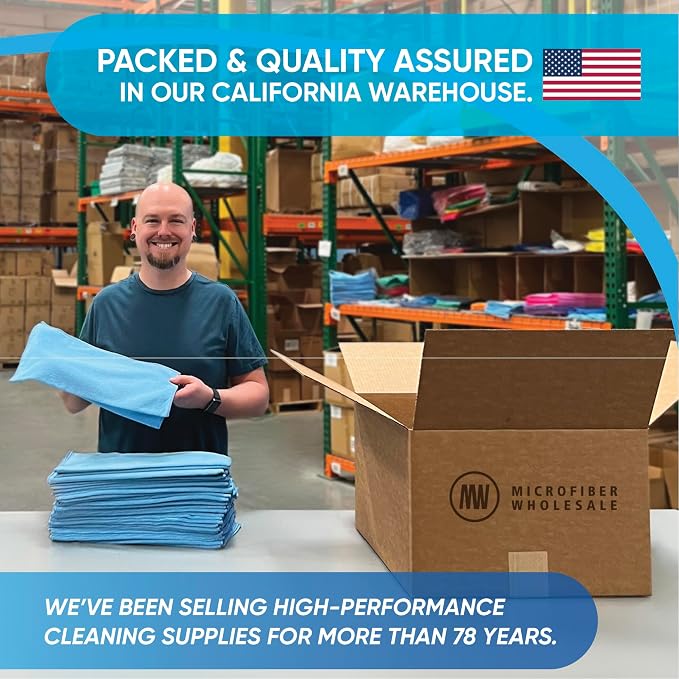 Microfiber Wholesale Bulk 16" x 16" All Purpose Towels Case Quantity | Large | - Image 7