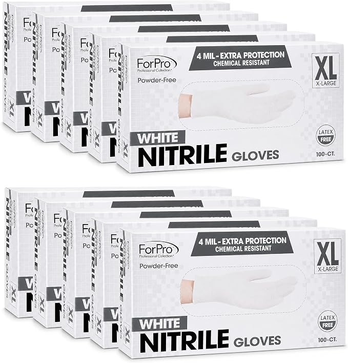 ForPro Disposable Nitrile Gloves, Chemical Resistant, Powder-Free, Latex-Free by ForProProfessionalCollection