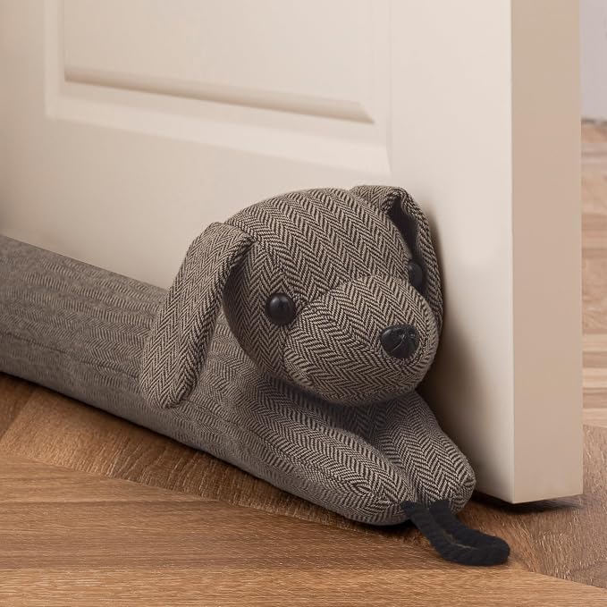 habibee Door Draft Stopper, Weighted Noise Blocker 38 in Coffee Dog | Robust by habibeeDesignCoLtd