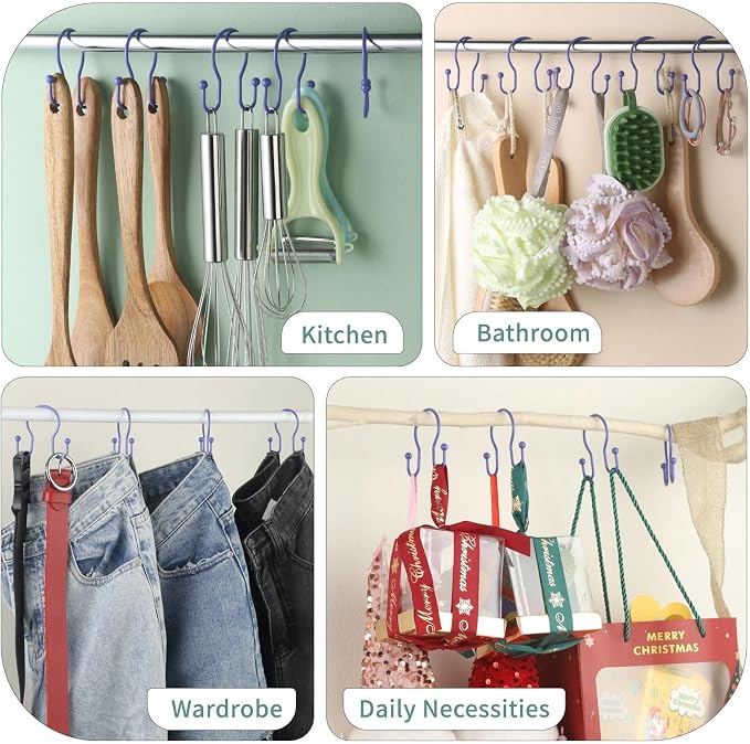 Shower Curtain Hooks, Stainless Steel Shower Curtain Hangers, Metal Shower - Image 8