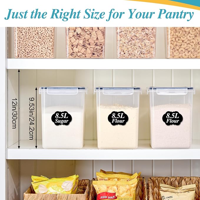 Vtopmart 8.5L Extra Large Flour Sugar Storage Containers, Airtight Seal - Image 7