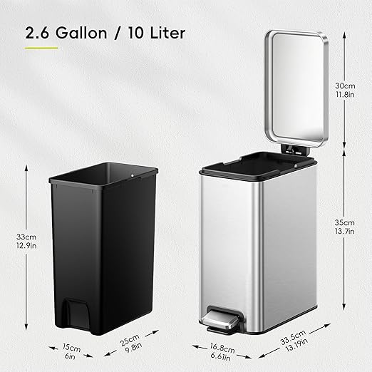 EKO Small Bathroom Trash Can - Image 2